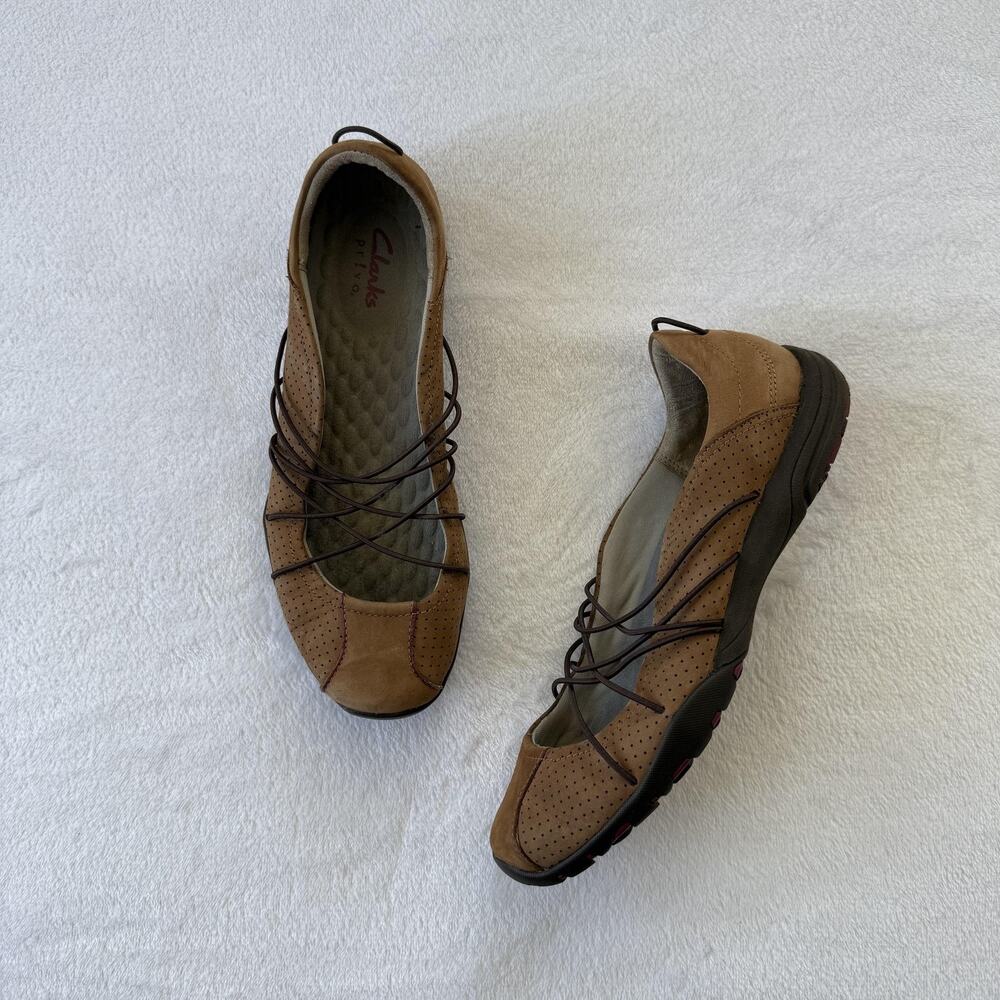Clarks Brown Privo Shoes Womens Size 8.5